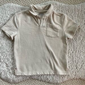 Old Navy Cream Polo Shirt Classic Knit Casual